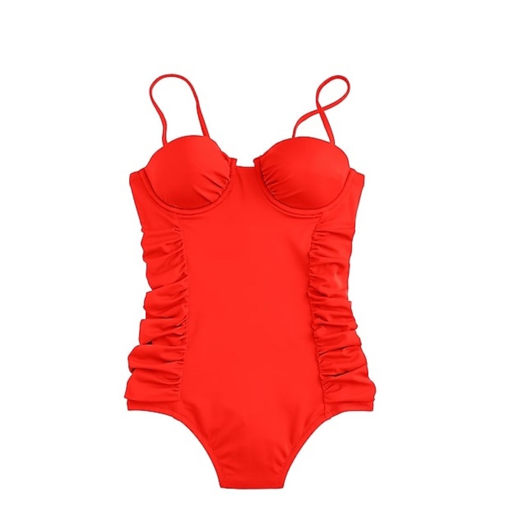 J Crew ruched underwire one piece swimsuit 4